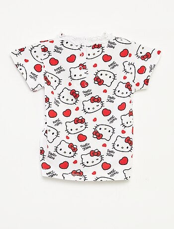 T-shirt con collo fantasia 'Hello Kitty'