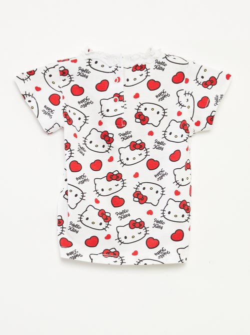 T-shirt con collo fantasia 'Hello Kitty' - Kiabi
