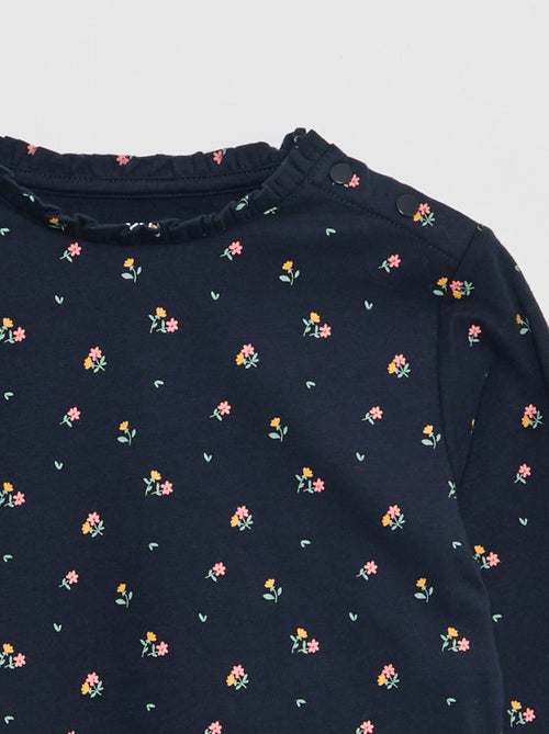 T-shirt con collo rotondo con volant - So Easy - Kiabi