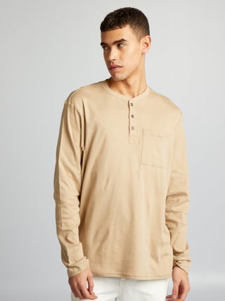 T-shirt con collo serafino