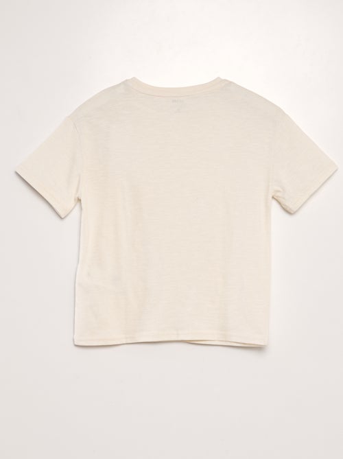 T-shirt con collo serafino - Kiabi