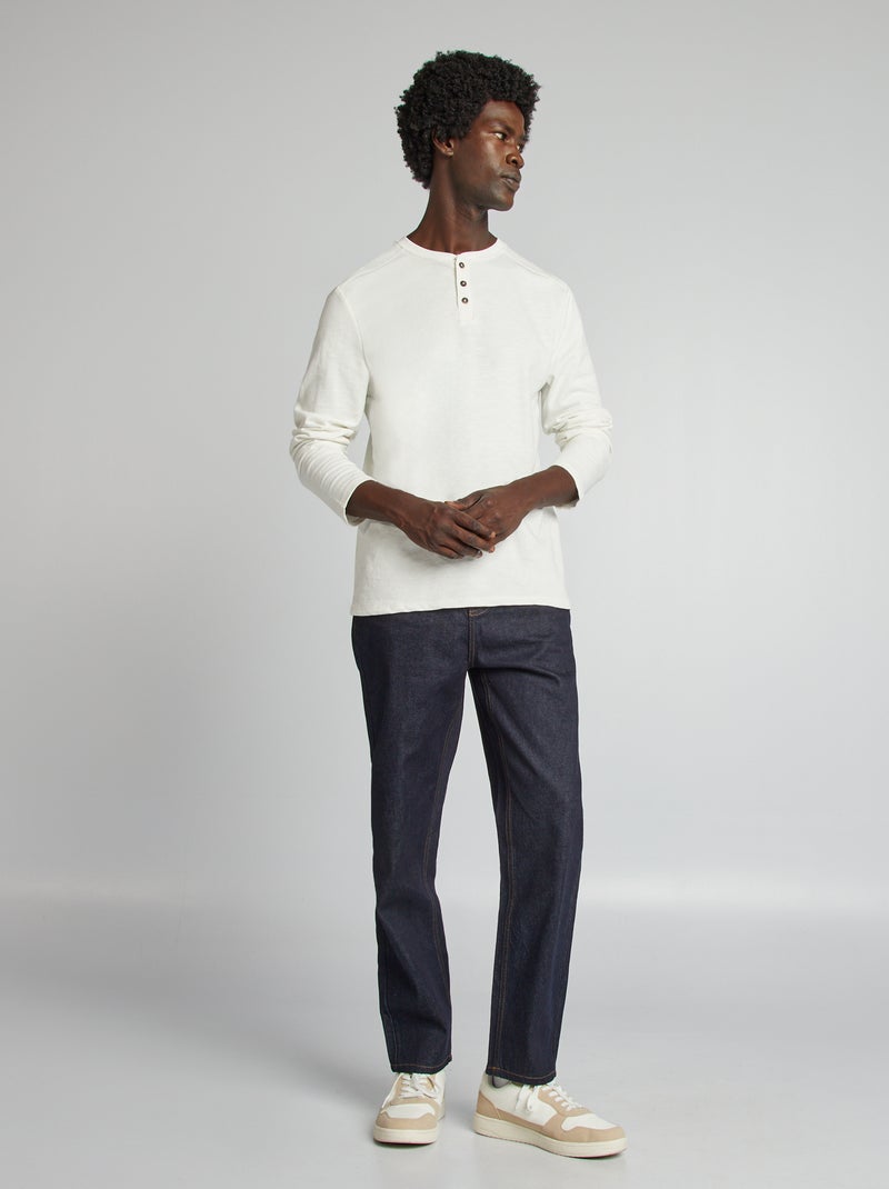 T-shirt con collo serafino BIANCO - Kiabi