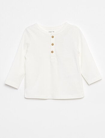 T-shirt con collo serafino