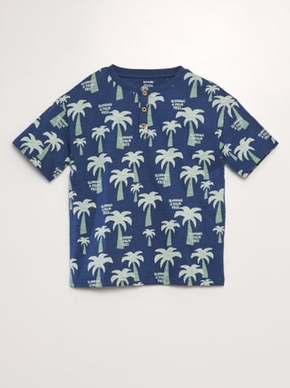 T-shirt con collo serafino
