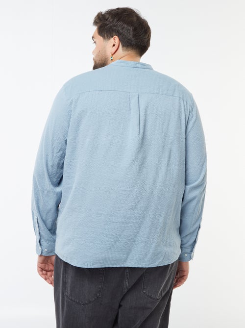 T-shirt con collo serafino in tessuto effetto crespone - Kiabi