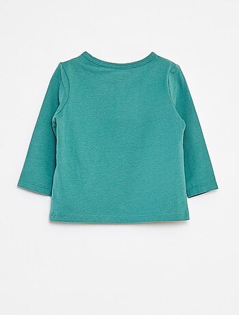 T-shirt con collo serafino