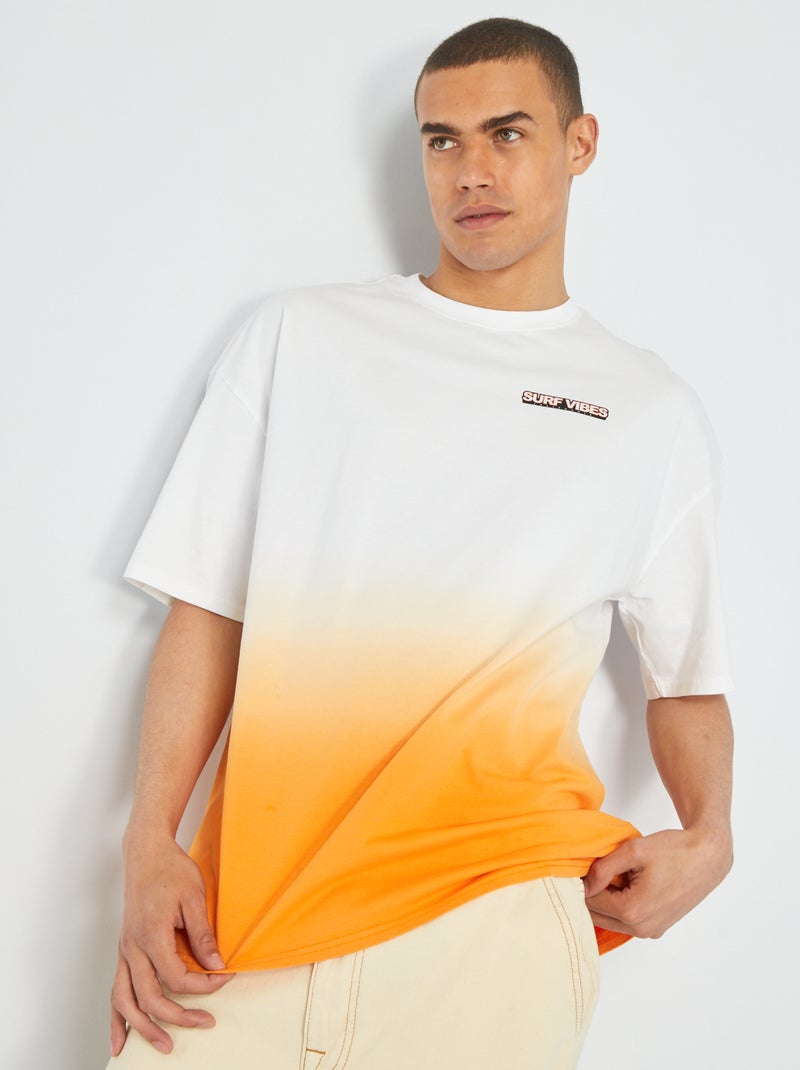 T-shirt con colore sfumato arancio - Kiabi