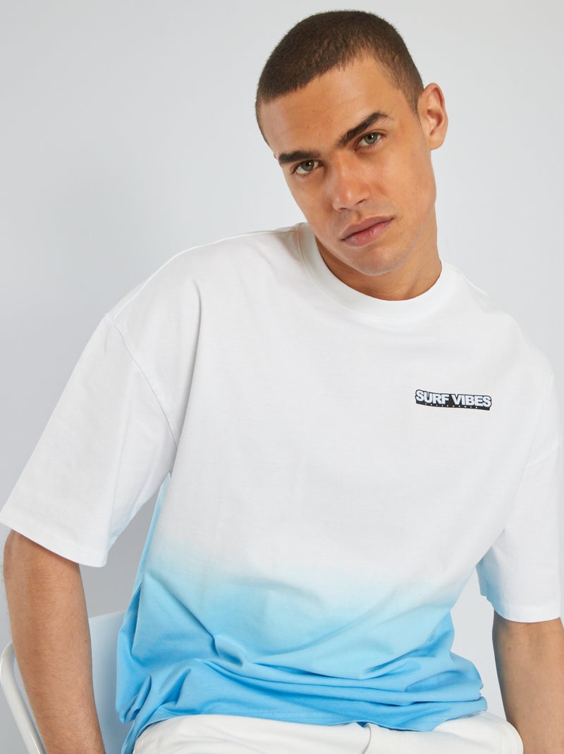 T-shirt con colore sfumato blu alaska - Kiabi