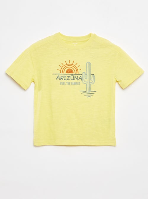 T-shirt con cut out fantasia e ricami - Kiabi