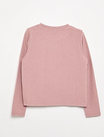 T-shirt con dettagli in perle