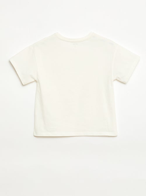 T-shirt con fiori in macramè - Kiabi