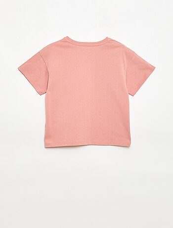 T-shirt con fiori in macramè