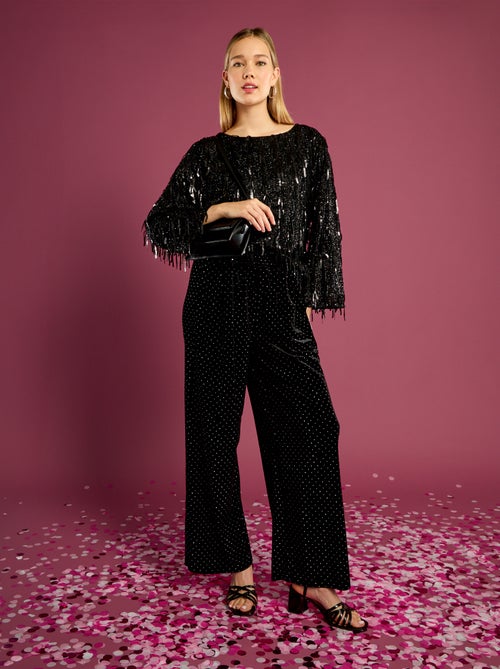 T-shirt con frange e paillettes - Kiabi