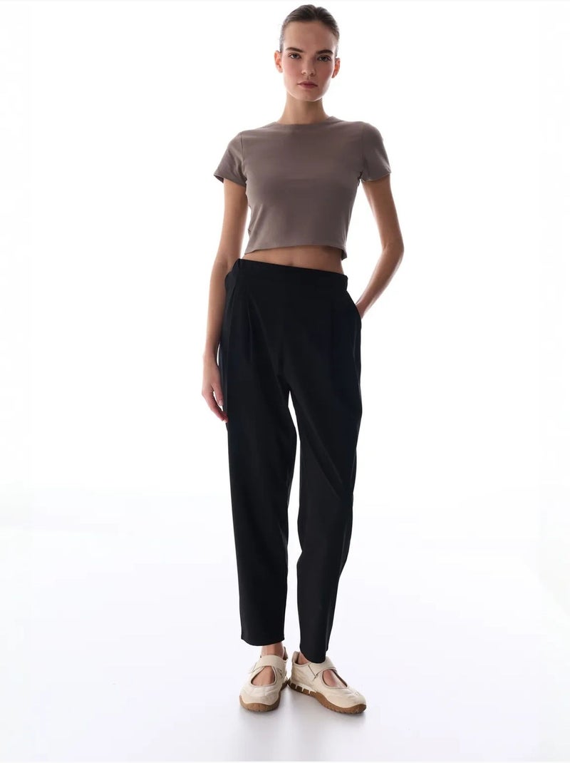 T-shirt con girocollo e maniche corte penti Grigio scuro - Kiabi