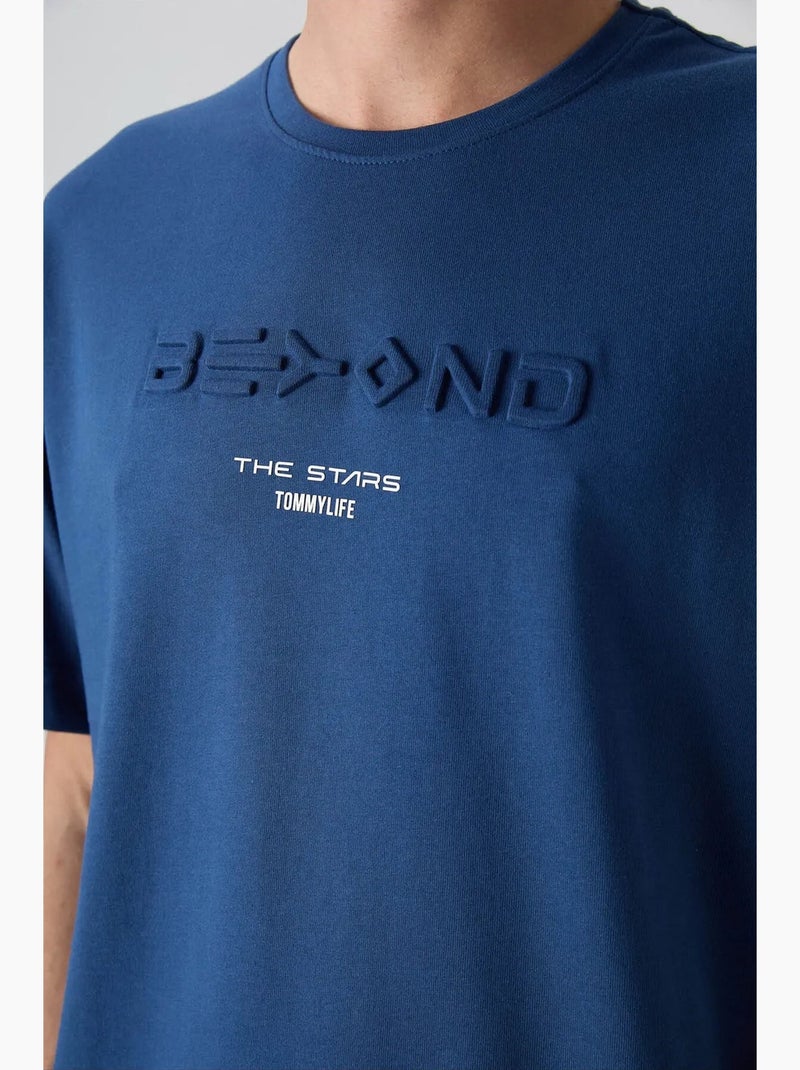 T-shirt con logo oversize in cotone e poliestere tommy Blu - Kiabi