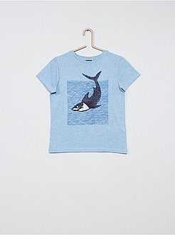 Bambino 3-12 anni - T-shirt con lustrini double face - Kiabi