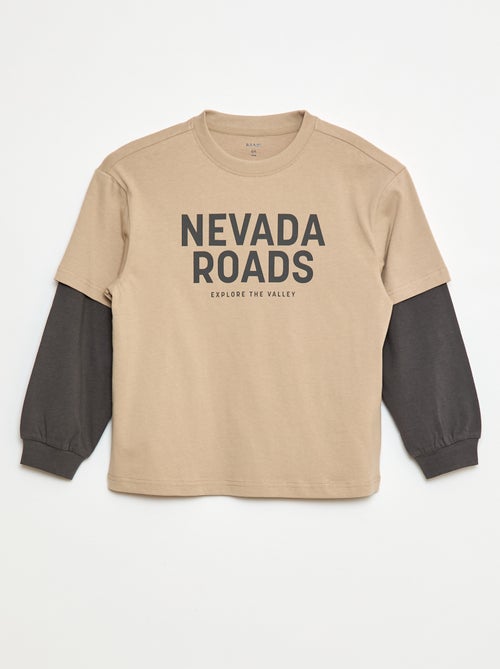 T-shirt con manica doppia - Kiabi