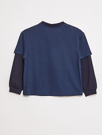 T-shirt con manica doppia