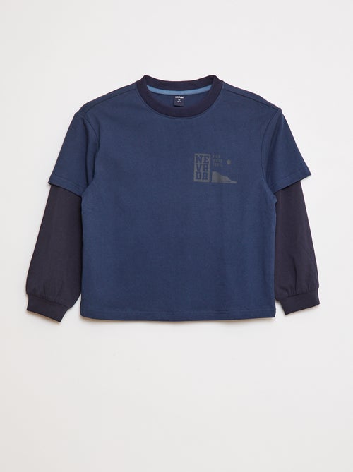 T-shirt con manica doppia - Kiabi