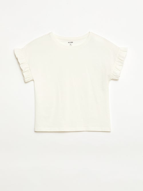 T-shirt con maniche a volant - Kiabi