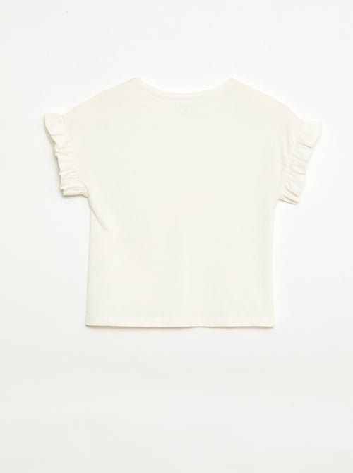 T-shirt con maniche a volant - Kiabi