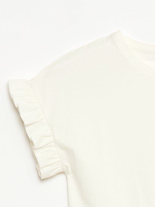 T-shirt con maniche a volant - Kiabi