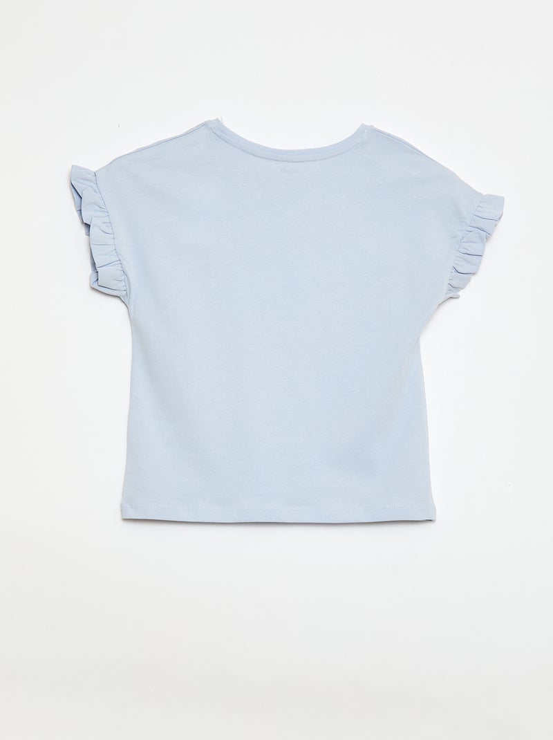 T-shirt con maniche a volant Blu - Kiabi
