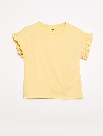 T-shirt con maniche a volant