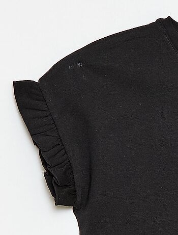 T-shirt con maniche a volant