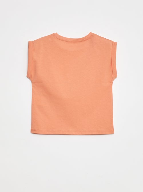 T-shirt con maniche corte risvoltate - Grafik Edition - Kiabi