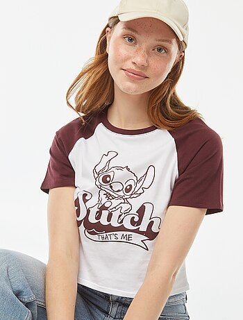 T-shirt con maniche raglan 'Stitch'