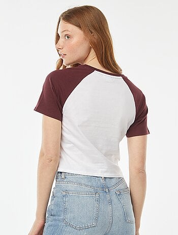 T-shirt con maniche raglan 'Stitch'