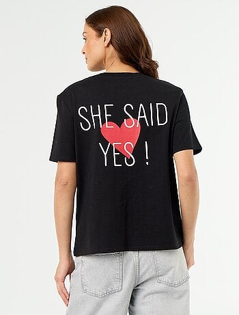 T-shirt con messaggio EVJF
