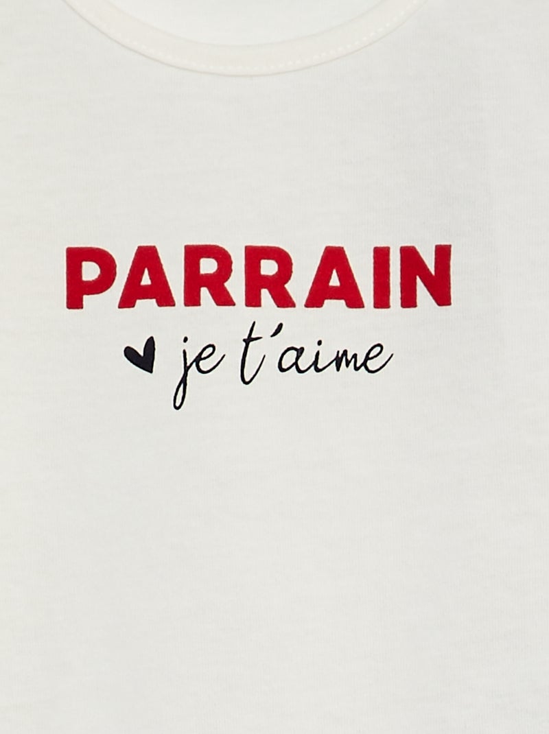T-shirt con messaggio BIANCO - Kiabi