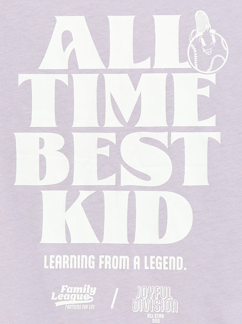 T-shirt con messaggio per la festa del papà Viola - Kiabi