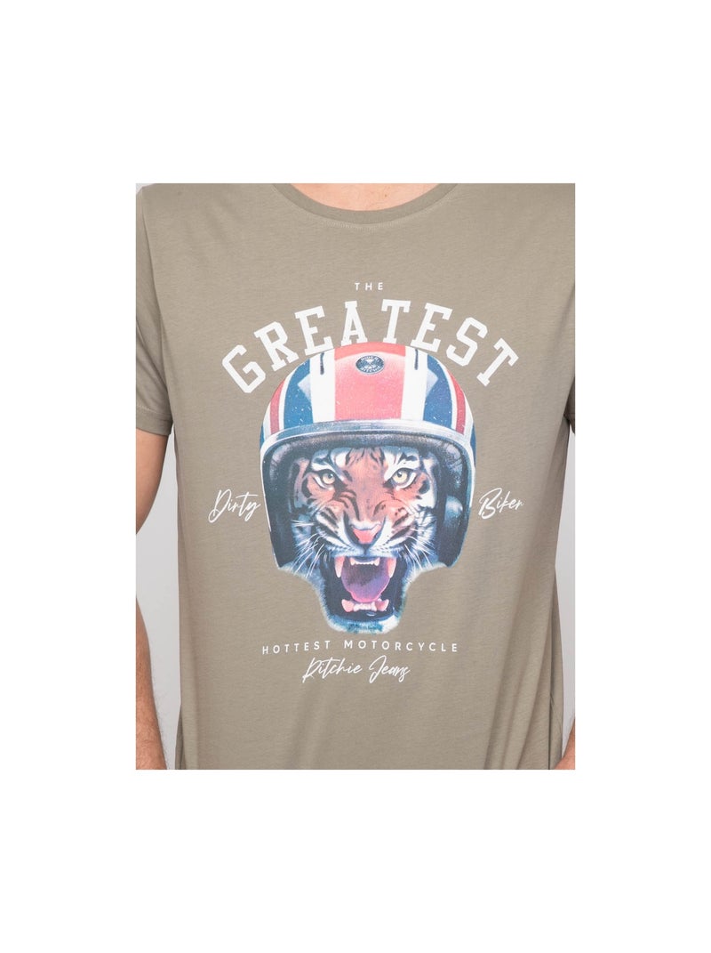 T-shirt con motivi NIWONKA Cachi - Kiabi