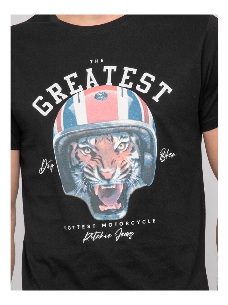 T-shirt con motivi NIWONKA Nero - Kiabi