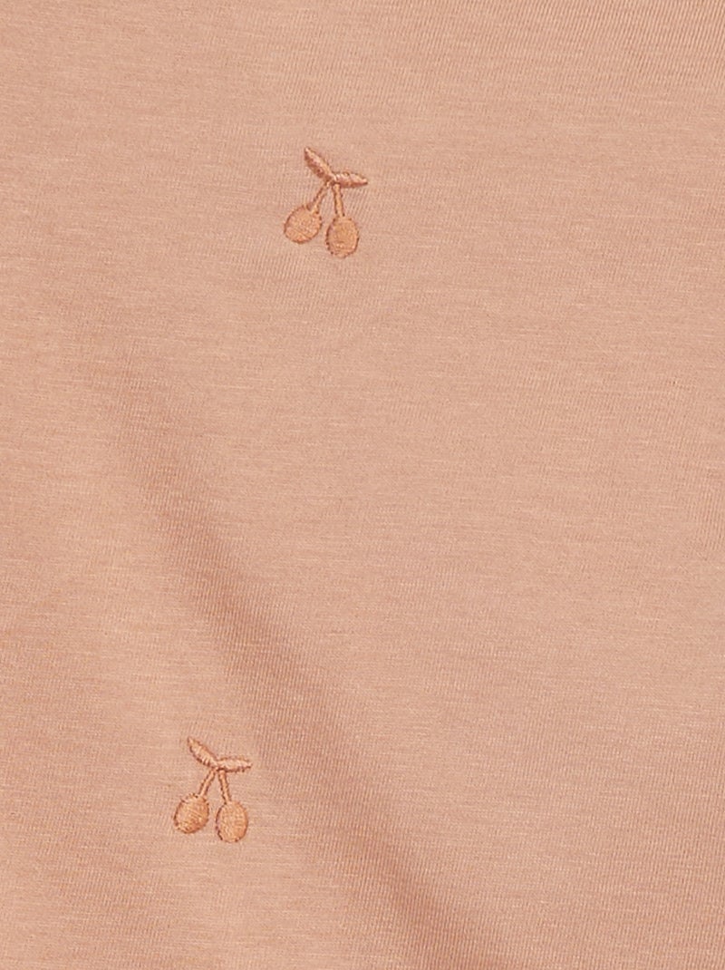 T-shirt con motivi ricamati BEIGE - Kiabi