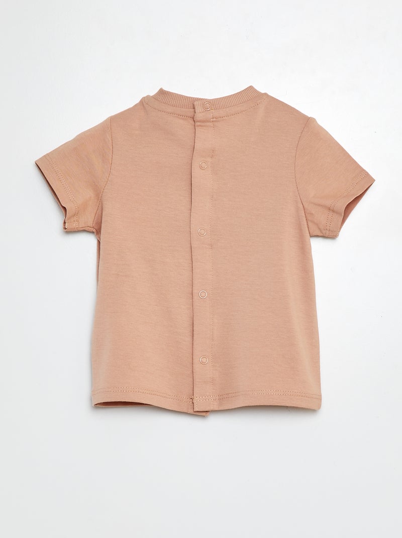 T-shirt con motivi ricamati BEIGE - Kiabi