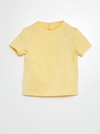 T-shirt con motivi ricamati