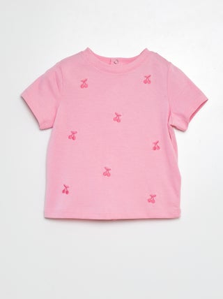 T-shirt con motivi ricamati