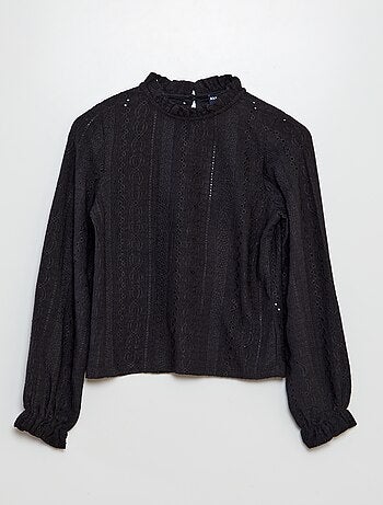 T-shirt con motivi traforati