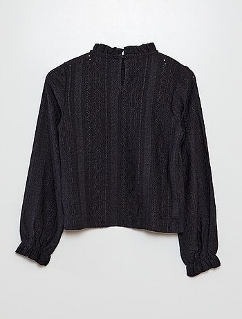 T-shirt con motivi traforati