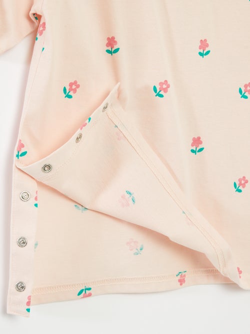 T-shirt con motivo e apertura con bottoni a pressione sulla spalla - So Easy - Kiabi