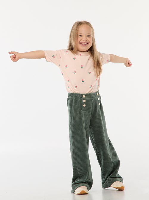 T-shirt con motivo e apertura con bottoni a pressione sulla spalla - So Easy - Kiabi