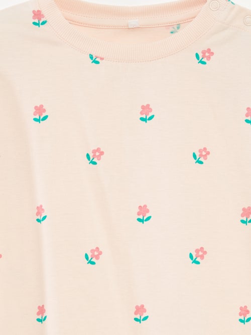 T-shirt con motivo e apertura con bottoni a pressione sulla spalla - So Easy - Kiabi