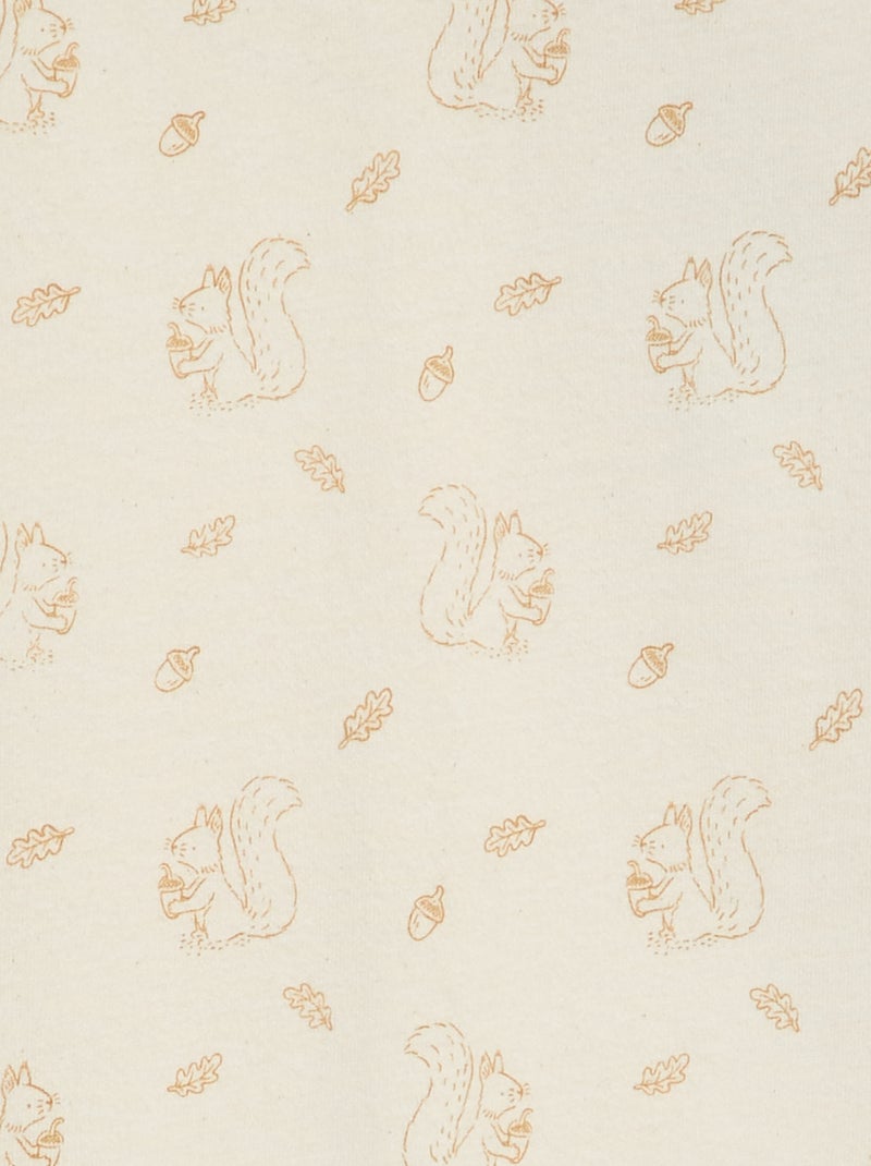 T-shirt con motivo e apertura interamente a pressione BEIGE - Kiabi