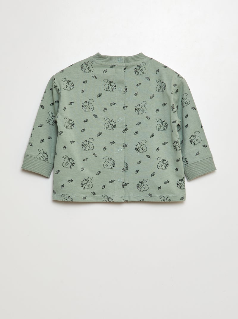 T-shirt con motivo e apertura interamente a pressione BLU - Kiabi