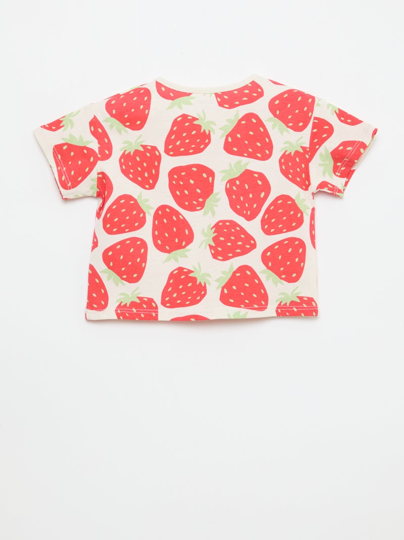 T-shirt con motivo Rosso - Kiabi