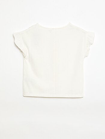 T-shirt con nodi decorativi